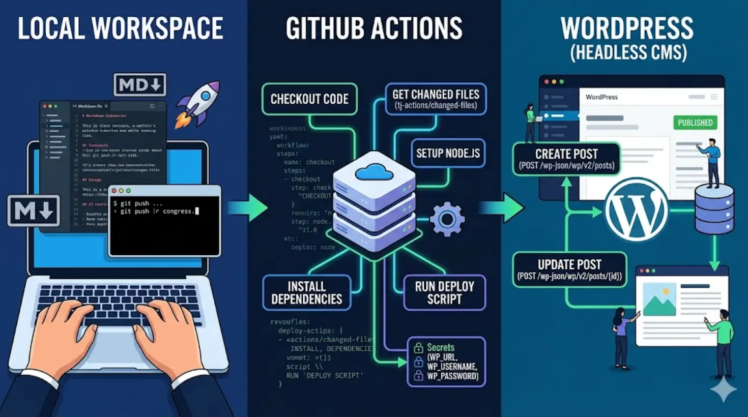 github action自动发布和更新WordPress